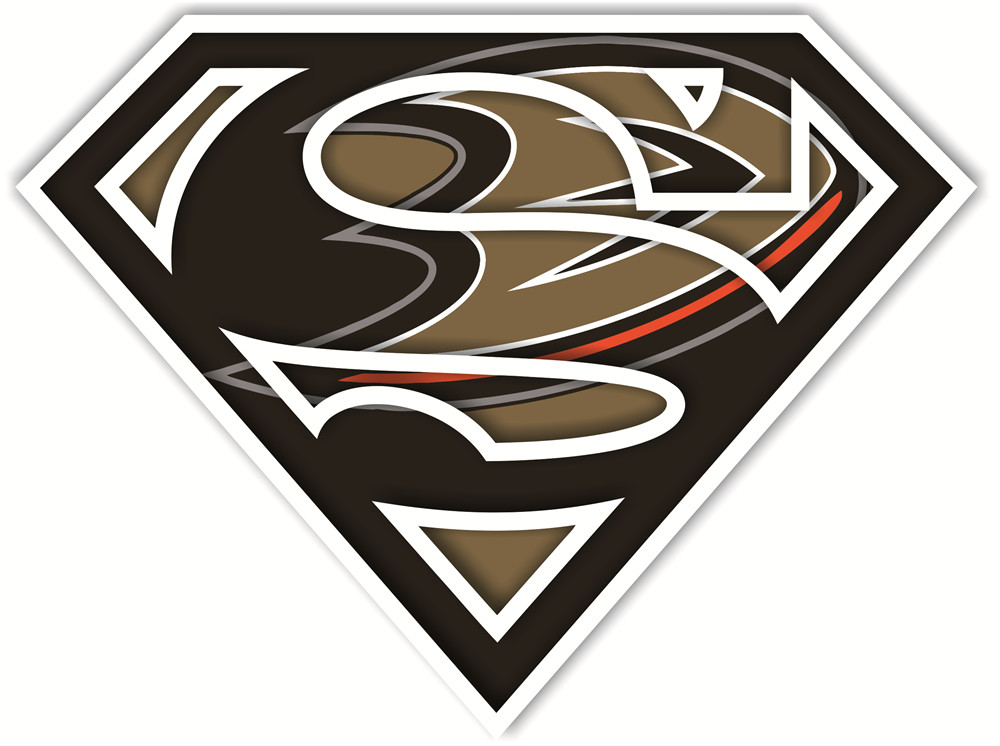 Anaheim Ducks superman logos fabric transfer